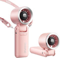 Gaiatop Portable Handheld Turbo Fan, 15 Hrs Cooling, 180° Foldable 4-in-1 Hand Held Fans, 6-Speed (1-100) Personal Mini Handheld Fans, Small Portable Fan for Travel, Working, Outdoor Women Gifts, Pink