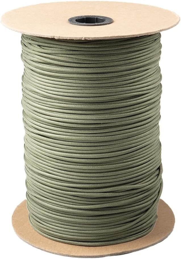 Paracord Planet Solid Color 550lb Paracord – 7 Strand Type III Nylon Cord for Indoor and Outdoor Tasks – Lichen (25 ft)