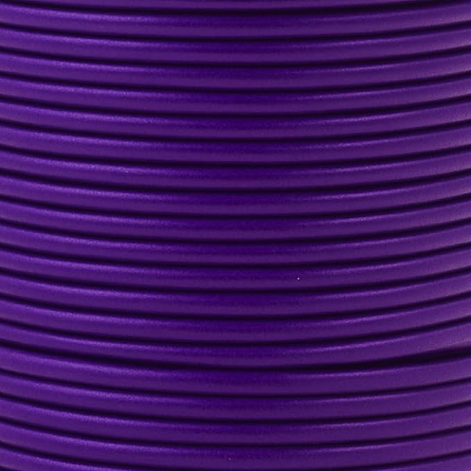 Mandala Crafts Round Genuine Purple Leather Cord for Jewelry Making – 1.5mm Cowhide Leather Rope String Lace for Kumihimo – 20 Yards Cowhide Craft Cording Spool