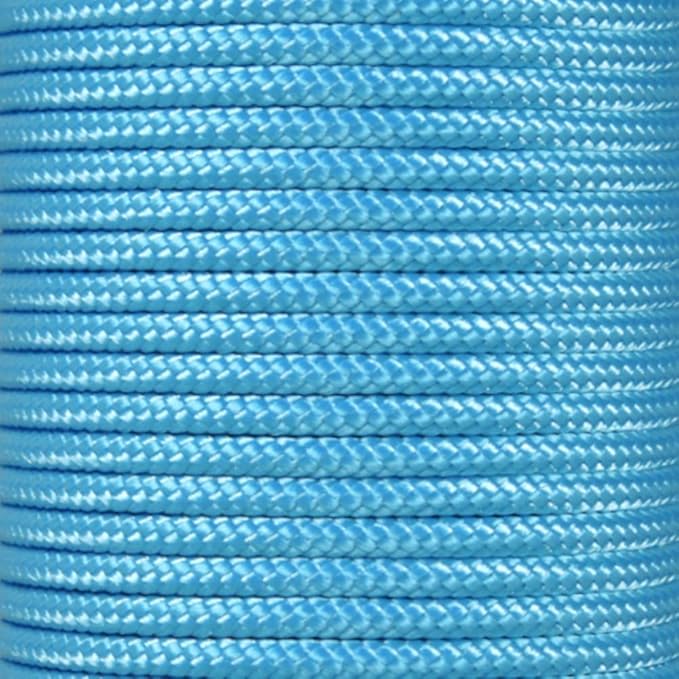 Paracord Planet | Type II Commercial Grade 425 Paracord – 425 LB Tensile Strength W/ 3mm Diameter (Neon Turquoise, 10 FT)