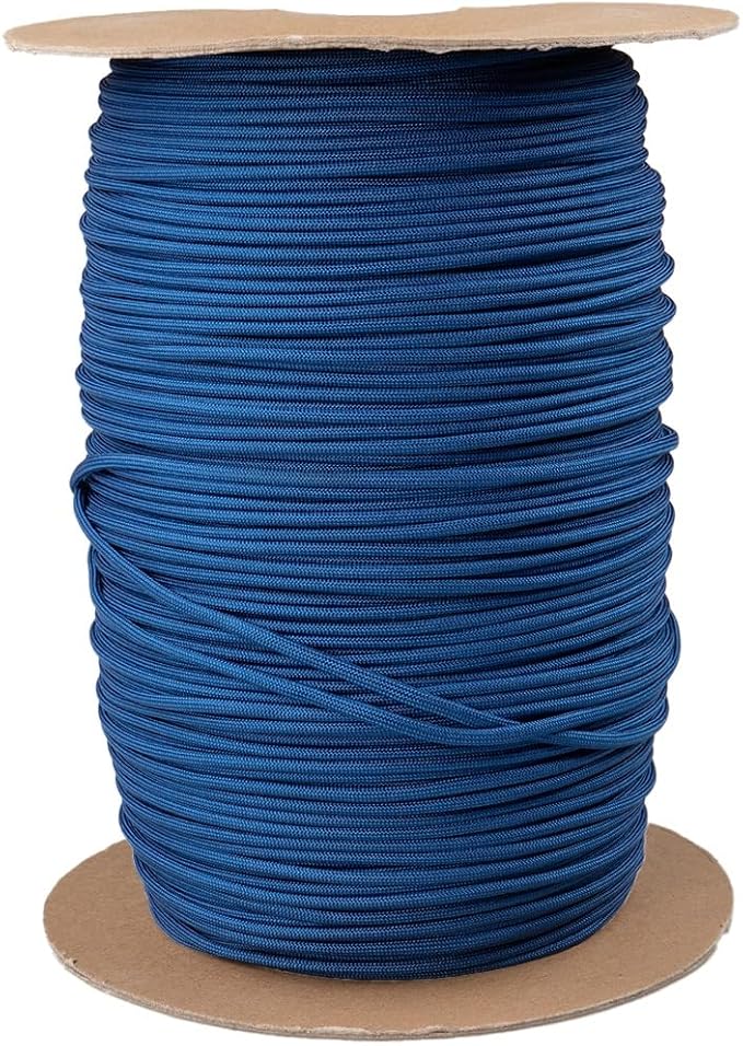 Paracord Planet Solid Color 550lb Paracord – 7 Strand Type III Nylon Cord for Indoor and Outdoor Tasks – Prussian Blue (100 ft)