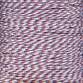 Paracord Planet 95lb Paracord – 1 Strand Type I Parachute Cord for Outdoors and DIY – Red, White, and Blue (50 ft)