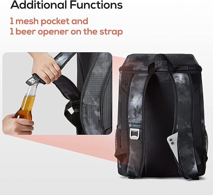 TOURIT Cooler Backpack Lightweight Insulated Backpack Cooler Leak-Proof for Men and Women, Sports Fan Coolers