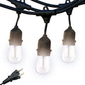Brightech Ambience Pro - 24 Ft Waterproof LED Outdoor String Lights - Hanging, Dimmable 2W Vintage Edison Bulbs - Commercial Grade Patio Lights Create Cafe Ambience in Your Backyard, 7 Bulbs