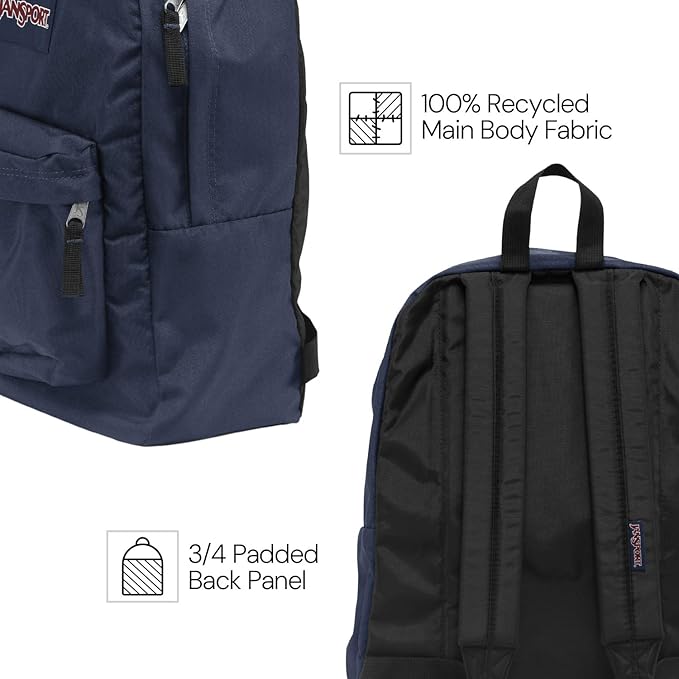 JanSport SuperBreak One Backpack - Durable, Lightweight Bag with 1 Main Compartment, Front Utility Pocket with Built-in Organizer, Premium Backpack, Faded Sage