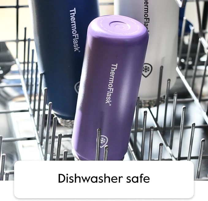 ThermoFlask 32 oz Double Wall Vacuum Insulated Stainless Steel Water Bottle - Reusable with Leakproof Chug & Straw Lids - Keeps Drinks Cold 24 hr/Hot 12 hr - Easy Maintenance - Gym/On-the-Go, Capri