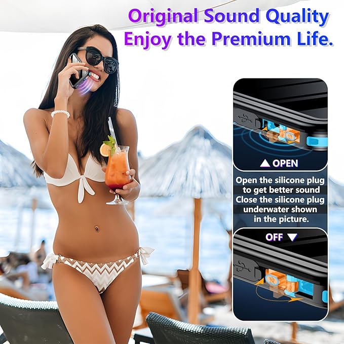 2025 New Designed for iPhone 15 Case Waterproof, [Military Grade Shockproof][Glass Camera Protector & Built-in Screen Protector][IP68 Underwater][Dustproof][Dropproof] Full Phone Case 6.1"