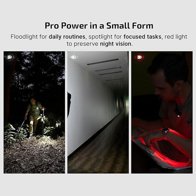 OLIGHT Oclip Pro EDC Flashlight Clip-on Light, Rechargeable 500 Lumens with Three Lighting Solutions Type-C Charging, Magnetic Flash Lights for Signaling, Cycling, Outdoor or Indoor Use (Crackle Red)