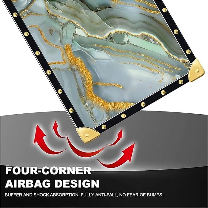 for iPhone 17 Pro Max Case Luxury Golden Decoration for Girl Women Soft TPU Shockproof Protective Hard PC Back for iPhone 17 Pro Max Crazy Pattern Golden Texture Marble Veining