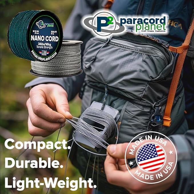 Paracord Planet Nano Cord –Lightweight Nylon Nano Paracord – Great for Arts & Crafts, Home Décor, Camping and More