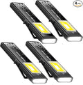 RECHOO Rechargeable Flashlights High Lumens 4Pack, Magnetic EDC Flashlight with Clip, 8 Modes Powerful Pocket LED Flashlight, Waterproof Portable Flat Flashlights for Home Camping Emergency