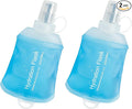CLINTT 150ml Soft Flask, Foldable Running Water Bottle, TPU Folding Soft Water Flask, BPA-Free Collapsible Flask for Hydration Pack Running Vest, Cycling, Climbing, Hiking - 2Pcs, Blue