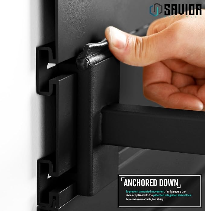 Savior Equipment Wall Rack System Tactical Universal Pistol Holster Holder Storage Attachment Wall Mount Hanger, Heavy-Duty Steel Modular Firearms Gun Wall Gear Accessories Organizer