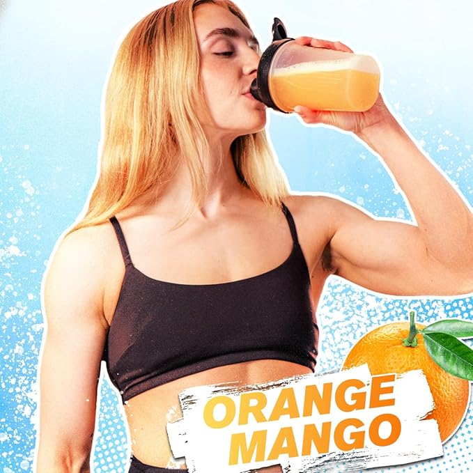 Jacked Factory Hydrasurge Electrolytes Powder Packets - Sugar Free & Naturally Sweetened Hydration Packets - Keto & Vegan Friendly, Easily Dissolves - 30 Stick Packs, Orange Mango