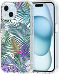 MOSNOVO Case for iPhone 15 Plus/iPhone 14 Plus, [Buffertech 6.6ft Military-Grade Drop Protection] [Anti Peel Off Tech] Clear TPU Bumper Phone Case Cover Design - Tropical Rainforests