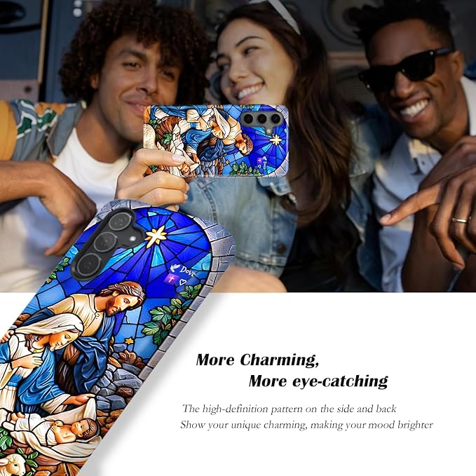 Compatible for Samsung Galaxy A57 5G Case, Dual Layer Heavy Duty 2 in 1 Shockproof Protective Phone Case,The Holy Family