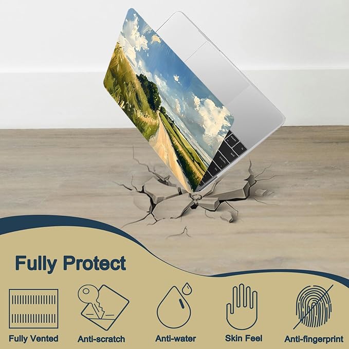 Hard Shell for MacBook 12 inch Case Retina 2015 2016 2017 Release (Model A1534),Plastic Protective Laptop Cover & Keyboard Cover Skin for Apple MacBook Air 12",Green Forest