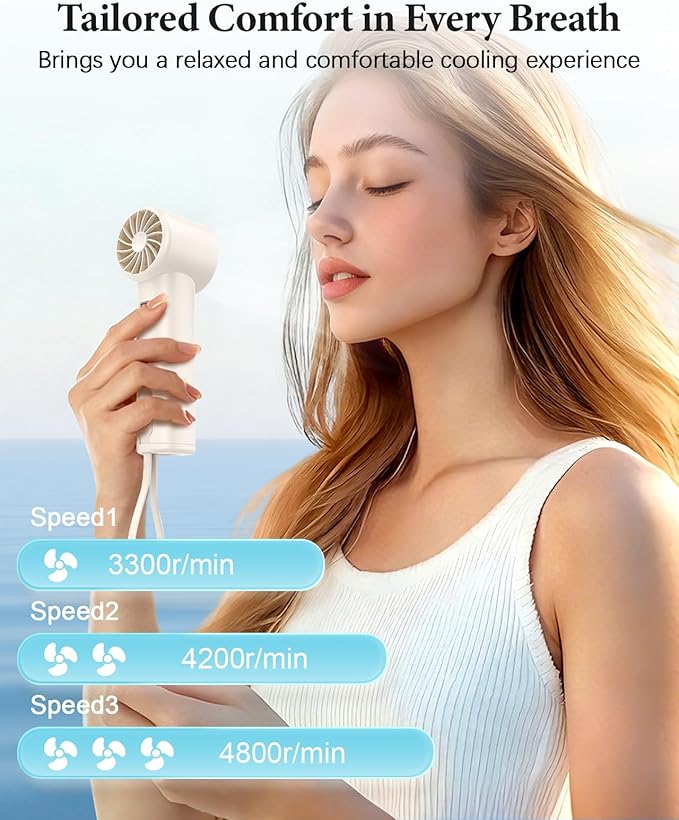 Portable Handheld Fan with Power Bank(High-Speed),3 IN 1 USB Rechargeable Mini Personal Fan with Flashlight,Small Size for Outdoor/Travel/Beach/Concerts/Summer.Gifts for Girl,Women. White
