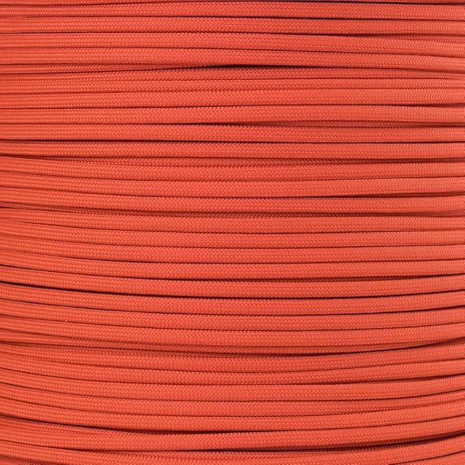 Paracord Planet Solid Color 550lb Paracord – 7 Strand Type III Nylon Cord for Indoor and Outdoor Tasks – Solar Orange (25 ft)
