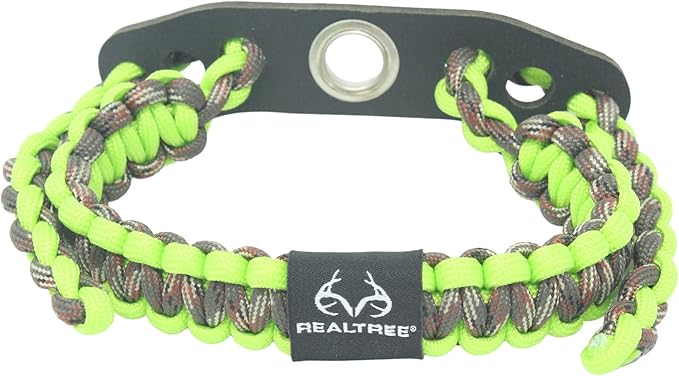 Realtree® Paracord Archery Bow Wrist Sling - 100% Full Grain Leather 550 Paracord