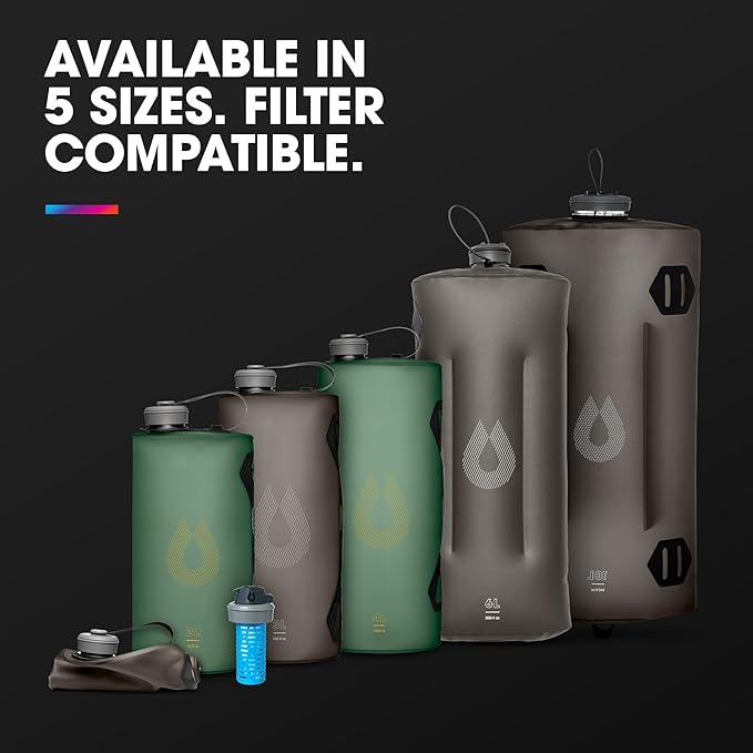 HydraPak Seeker - Collapsible Water Storage (6 Liter)- BPA & PVC Free Camping Hydration Reservoir Bag