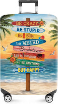 ANNA QUEEN Beach Quote Luggage Cover, Inspirational Summer Travel Suitcase Protector for 28-30 Inch Bags