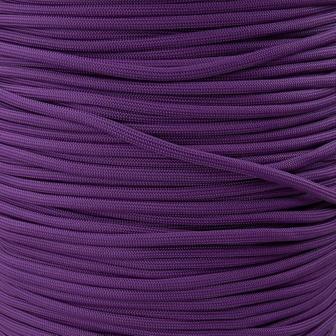 Paracord Planet Solid Color 550lb Paracord – 7 Strand Type III Nylon Cord for Indoor and Outdoor Tasks – Violet (100 ft)