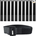 10 Pack (20 x 1 Inch) Reusable Fastening Cable Ties and Cable Straps,Adjustable Multi-Purpose Hook and Loop Straps Nylon Cable Ties Organizer Fastener Management Wire Straps