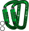 Rhino Produxs 12kN (2697 lbs) Heavy Duty Carabiner Clips, for Securing Pets, Outdoor, Camping, Hiking, Hammock, Dog Leash Harness, Keychains