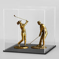 SVENJBB Acrylic Display Case, 9x9x9 Inch Acrylic Boxes for Display, Clear Display Cases with Matte Black Base and Lid for Collectibles