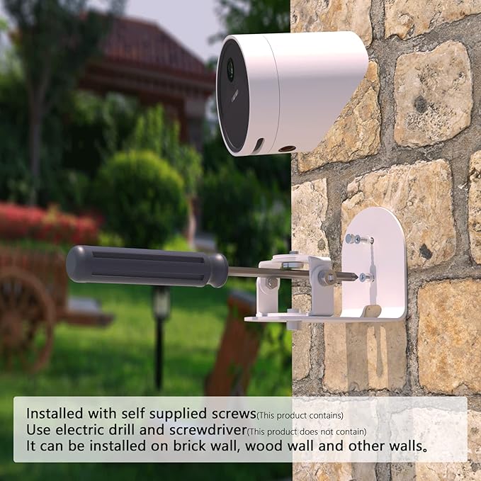 Teccle Metal Wall Mount for SimpliSafe Outdoor Camera, Anti-Drop, 360 Degree Adjustment Swivel Mount Bracket (Camera Not Included) (1 Pack)