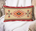 EKOBLA Vintage Ethnic Pattern 12x20 Pillow Case Tribal Print American Style Aztec Boho Geometric Square Cotton Linen Decorative Cushion Case for Couch Sofa Chair Bed 12x20 Inches