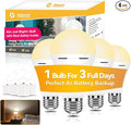 Neporal LITE PRO Rechargeable Light Bulbs, 2600mAh Large Battery Backup Light Bulbs, Perfect As Emergency Lights for Home, Hurricane Prepareness Item, E26/E27 (Soft White-2600mAh)