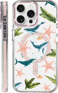 Case for iPhone 13 Pro Max,[Compatible with MagSafe],Sealife Whale Ocean Wildlife Clear Phone Case Design，for Women Girls Magnetic Clear Cover - Slim, Sleek, & Shockproof Protection