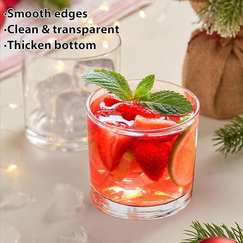 12 oz Drinking Glass Sets, Set of 12 Plastic Cups Unbreakable Drinkware Glasses Set Tumblers & Water Glasses Acrylic Clear Drinking Glasses, BPA-Free Beer Glasses for Home & Outdoors, Dishwasher Safe