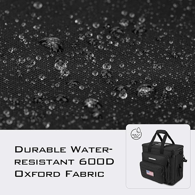 KastKing Karryall Fishing Tackle Bags with 4 * 3700 Tackle Trays, Fishing Bags for Saltwater or Freshwater Fishing - Fishing Gear Storage, Black