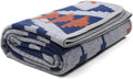 ACUSHLA Merino Wool Blanket - Soft Warm Thick Bed Couch Outdoor Camp Travel Car Blanket Throw All Weather Aztec Style Grey 63" x 51"