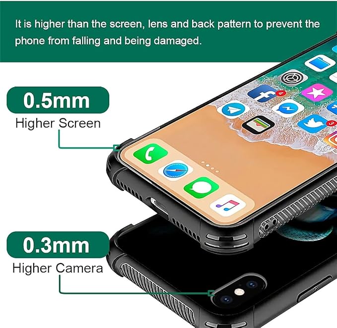 for iPhone X/Xs Case, Skeleton Winding Snake Pattern Graphic Design Girl Boy Soft Silicone Hard Acrylic Shock Protection for iPhone X/Xs