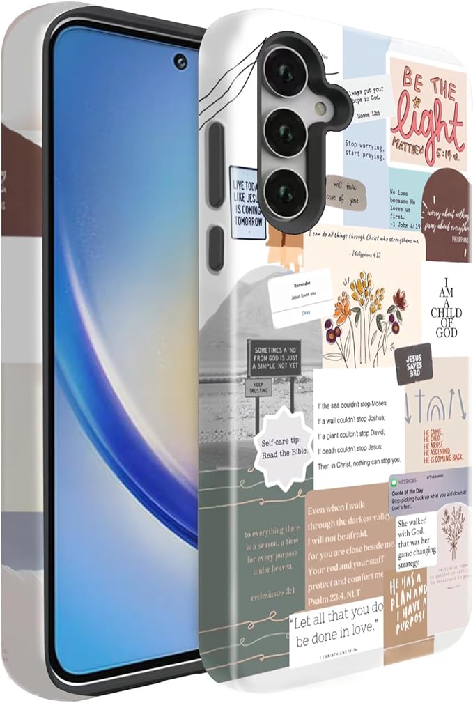 Compatible for Samsung Galaxy S26 Plus 5G Case, Dual Layer Heavy Duty 2 in 1 Shockproof Protective Phone Case,Christian Bible Verses