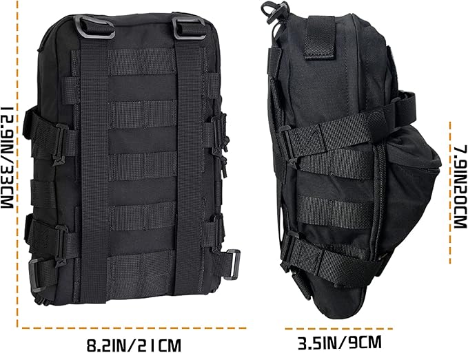 Tactical Hydration Backpack for 2L Hydration Bladder, Lightweight Hydration Backpack MOLLE Water Carrier for 2L Hydration Bladder Reservoir Pack for Hiking Biking Running Climbing