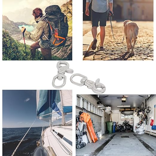 1 PCS 316 Stainless Steel Swivel Trigger Snap Hooks, 2.65” Heavy Duty Clips, 130 lbs Capacity - Marine Grade, Anti-Rust, Multipurpose Lobster Claw Clasps for Pet Leashes, Bags, and Cameras