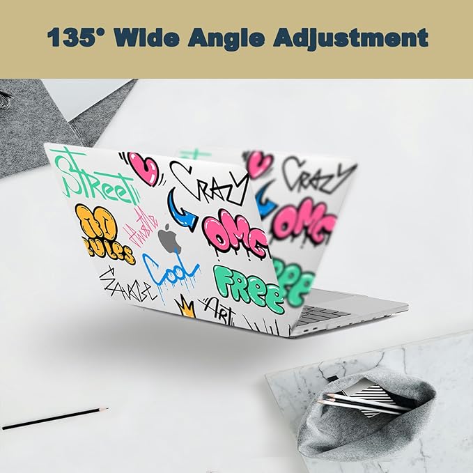 Hard Case for New MacBook Air 13 inch M2 M3 M4 2022 2024 2025 Release (Model A3240 A3113 A2681),13.6" Protective Case Cover & Keyboard Cover for Laptop Air 13.6",Cool Art