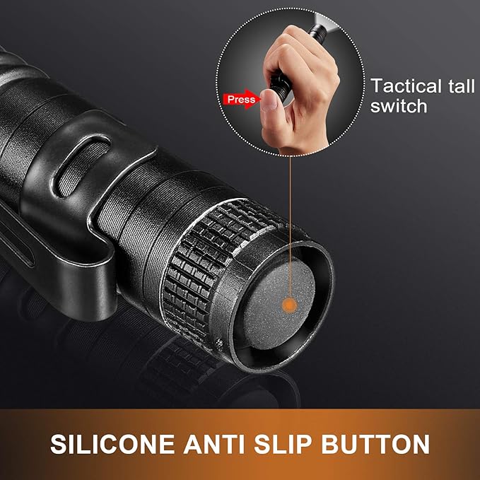 Honoson 10 Pieces Mini Pen Light Flashlight Small LED Pen Light Aluminum Pocket Flashlight with Clip for Inspection Camping Emergency Diary Lighting(5.2 Inches)