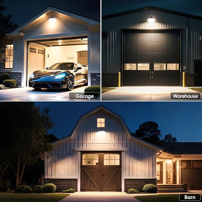 150W 20000LM LED Barn Lights Outdoor, Dusk to Dawn Outdoor Lighting with 150° Adjustable Pole Light 6500K Flood Light, Yard Lights IP66 Waterproof Area Street Light for Garage Warehouse