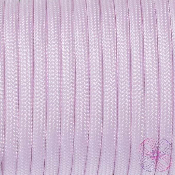 Craft County Glow in The Dark Zesty 21 Strand Luminous 550 Paracord – for DIY Bracelets, Lanyards, and Jewelry (Light Purple, 10 Feet)