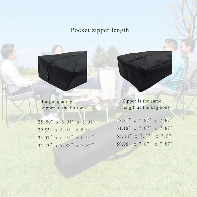 Sport Duffel Bag,Heavy Duty Canopy Tent Bag & Grill Tool Organizer - XL Water-Resistant Storage for Pop Up Shelter, Camp Chairs, Hammock Stand & BBQ Utensils (55''(L) x7.87''(W) x7.87''(H))
