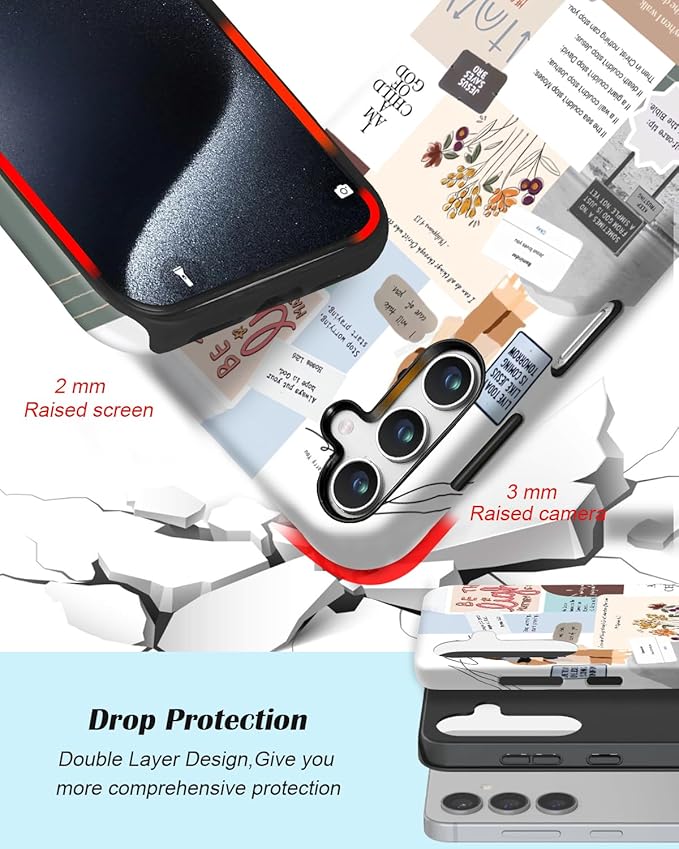 Compatible for Samsung Galaxy S26 Plus 5G Case, Dual Layer Heavy Duty 2 in 1 Shockproof Protective Phone Case,Christian Bible Verses