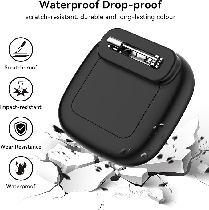 2-Pack Waterproof Silicone Case with Pin for Tile Mate 2024/2022 – Hidden GPS Tracker Holder for Kids, Teens, Elderly, Pets, Bags, Luggage – Anti-Lost & Anti-Scratch Cover – Pink/Green