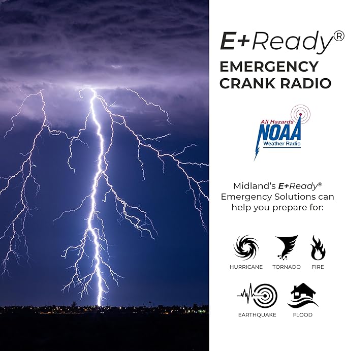 Midland ER40 Emergency Crank Weather Alert Radio w/Flashlight