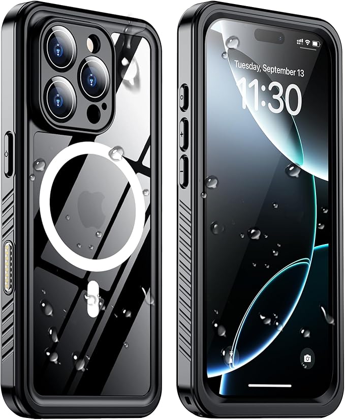 2025 New Designed for iPhone 16 Pro Case Waterproof, [Compatible with MagSafe][Built-in Camera & Screen Protector][Full Body Shockproof][IP68 Waterproof][Dustproof] Phone Case for iPhone 16 Pro 6.3"